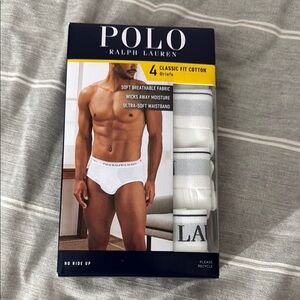 Polo by Ralph Lauren White Cotton Briefs Classic Style